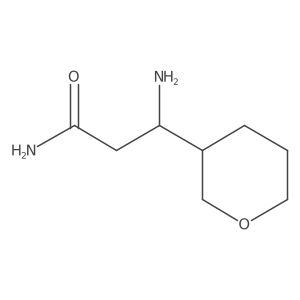 (3S)-3-Amino-3-(oxan-3-yl)propanamide结构式