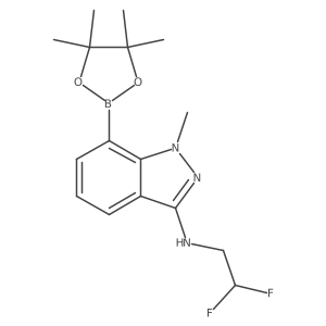 N-(2,2-difluoroethyl)-1-methyl-7-(4,4,5,5-tetramethyl-1,3,2-dioxaborolan-2-yl)-1H-indazol-3-amine结构式