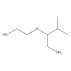 2-[(1-Amino-3-methylbutan-2-yl)oxy]ethan-1-ol结构式