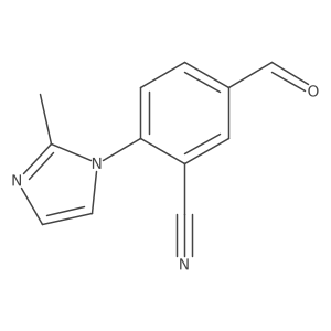 5-formyl-2-(2-methyl-1H-imidazol-1-yl)benzonitrile Structure
