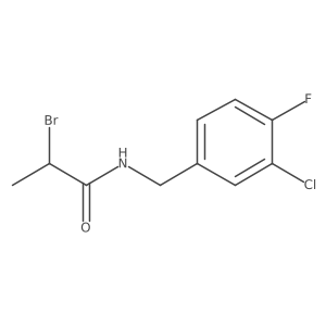 2-Bromo-N-(3-chloro-4-fluorobenzyl)propanamide Structure