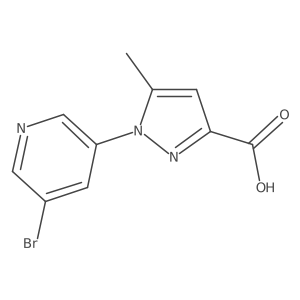 1-(5-bromopyridin-3-yl)-5-methyl-1H-pyrazole-3-carboxylic acid Structure