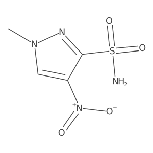 1-methyl-4-nitro-1H-pyrazole-3-sulfonamide结构式