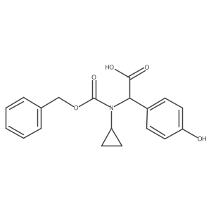 2-{[(Benzyloxy)carbonyl](cyclopropyl)amino}-2-(4-hydroxyphenyl)acetic acid Structure