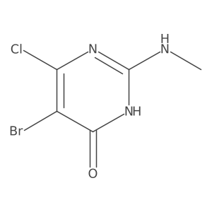 5-Bromo-6-chloro-2-(methylamino)pyrimidin-4(3H)-one Structure