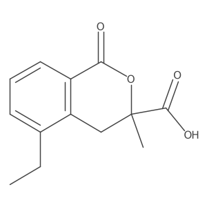 5-ethyl-3-methyl-1-oxo-3,4-dihydro-1H-2-benzopyran-3-carboxylic acid结构式