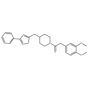 1-[(3,4-Dimethoxyphenyl)acetyl]-4-[(3-phenyl-1,2,4-oxadiazol-5-yl)methyl]piperidine结构式