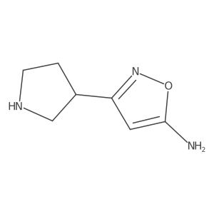 5-Amino-3-(3-pyrrolidinyl)isoxazole结构式