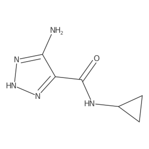 5-amino-N-cyclopropyl-1H-1,2,3-triazole-4-carboxamide结构式
