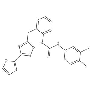 1-(3,4-Dimethylphenyl)-3-(2-((3-(furan-2-yl)-1,2,4-oxadiazol-5-yl)methyl)phenyl)urea结构式