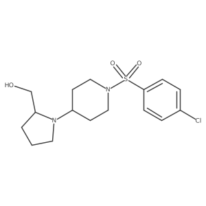 (1-(1-((4-Chlorophenyl)sulfonyl)piperidin-4-yl)pyrrolidin-2-yl)methanol Structure