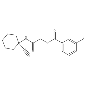 N-(1-cyanocyclohexyl)-2-[(3-fluorophenyl)formamido]acetamide结构式