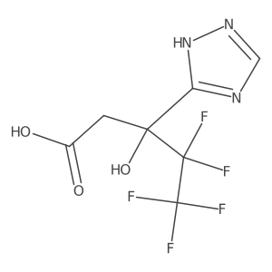 4,4,5,5,5-pentafluoro-3-hydroxy-3-(4H-1,2,4-triazol-3-yl)pentanoic acid Structure