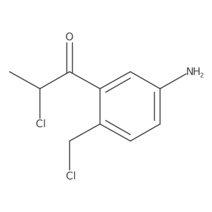 1-(5-Amino-2-(chloromethyl)phenyl)-2-chloropropan-1-one结构式