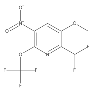 2-(Difluoromethyl)-3-methoxy-5-nitro-6-(trifluoromethoxy)pyridine Structure