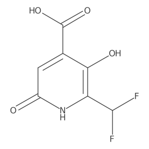 2-(Difluoromethyl)-3,6-dihydroxypyridine-4-carboxylic acid结构式
