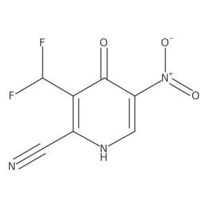 3-(Difluoromethyl)-4-hydroxy-5-nitropicolinonitrile结构式