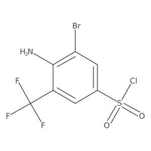4-Amino-3-bromo-5-(trifluoromethyl)benzene-1-sulfonyl chloride结构式
