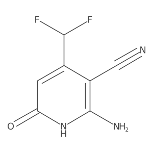 2-Amino-4-(difluoromethyl)-6-hydroxynicotinonitrile结构式