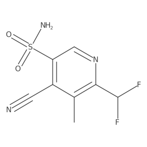 4-Cyano-6-(difluoromethyl)-5-methylpyridine-3-sulfonamide Structure