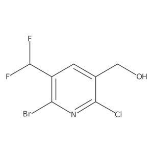 (6-Bromo-2-chloro-5-(difluoromethyl)pyridin-3-yl)methanol Structure