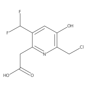 2-(Chloromethyl)-5-(difluoromethyl)-3-hydroxypyridine-6-acetic acid Structure