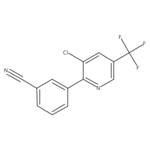 3-(3-Chloro-5-(trifluoromethyl)pyridin-2-yl)benzonitrile结构式