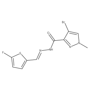 4-Bromo-N'-((5-fluorothiophen-2-yl)methylene)-1-methyl-1H-pyrazole-3-carbohydrazide结构式