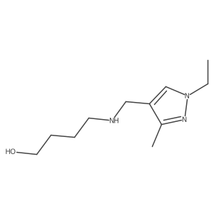 4-{[(1-ethyl-3-methyl-1H-pyrazol-4-yl)methyl]amino}butan-1-ol结构式