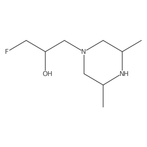 1-(3,5-Dimethylpiperazin-1-yl)-3-fluoropropan-2-ol结构式