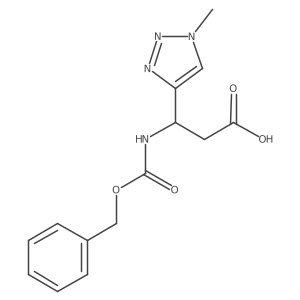 (3S)-3-{[(benzyloxy)carbonyl]amino}-3-(1-methyl-1H-1,2,3-triazol-4-yl)propanoic acid Structure