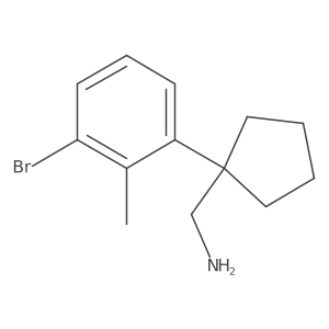 [1-(3-Bromo-2-methylphenyl)cyclopentyl]methanamine结构式