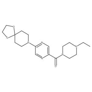 Methanone, [5-(1,4-dioxa-8-azaspiro[4.5]dec-8-yl)-2-pyrazinyl](4-ethyl-1-piperazinyl)-结构式