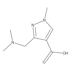 3-[(dimethylamino)methyl]-1-methyl-1H-pyrazole-4-carboxylic acid结构式