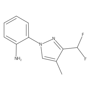 2-[3-(Difluoromethyl)-4-methyl-1H-pyrazol-1-yl]aniline结构式