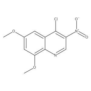 4-Chloro-6,8-dimethoxy-3-nitroquinoline Structure