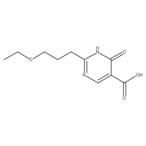 2-(3-Ethoxypropyl)-6-oxo-1,6-dihydropyrimidine-5-carboxylic acid结构式