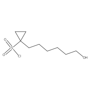 1-(6-Hydroxyhexyl)cyclopropane-1-sulfonyl chloride Structure