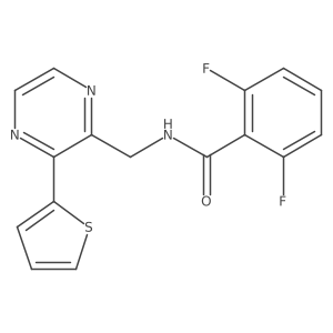 2,6-difluoro-N-((3-(thiophen-2-yl)pyrazin-2-yl)methyl)benzamide结构式