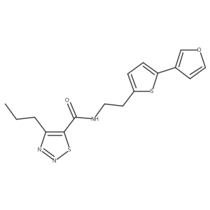N-(2-(5-(furan-3-yl)thiophen-2-yl)ethyl)-4-propyl-1,2,3-thiadiazole-5-carboxamide Structure
