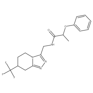 2-phenoxy-N-((7-(trifluoromethyl)-5,6,7,8-tetrahydro-[1,2,4]triazolo[4,3-a]pyridin-3-yl)methyl)propanamide Structure