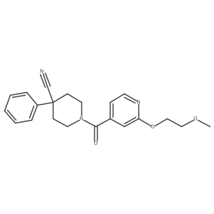 1-(2-(2-Methoxyethoxy)isonicotinoyl)-4-phenylpiperidine-4-carbonitrile Structure