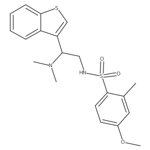 N-(2-(benzo[b]thiophen-3-yl)-2-(dimethylamino)ethyl)-4-methoxy-2-methylbenzenesulfonamide Structure
