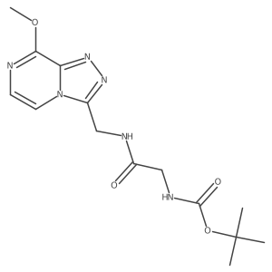 Tert-butyl (2-(((8-methoxy-[1,2,4]triazolo[4,3-a]pyrazin-3-yl)methyl)amino)-2-oxoethyl)carbamate结构式