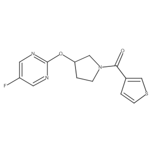 (3-((5-Fluoropyrimidin-2-yl)oxy)pyrrolidin-1-yl)(thiophen-3-yl)methanone结构式