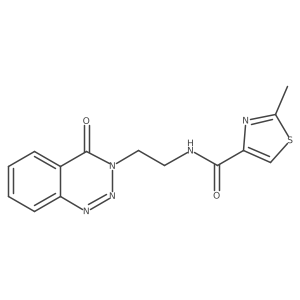 2-methyl-N-(2-(4-oxobenzo[d][1,2,3]triazin-3(4H)-yl)ethyl)thiazole-4-carboxamide Structure