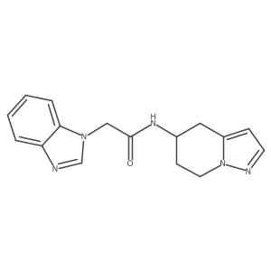 2-(1H-benzo[d]imidazol-1-yl)-N-(4,5,6,7-tetrahydropyrazolo[1,5-a]pyridin-5-yl)acetamide Structure