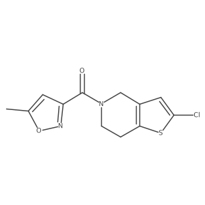 (2-chloro-6,7-dihydrothieno[3,2-c]pyridin-5(4H)-yl)(5-methylisoxazol-3-yl)methanone结构式