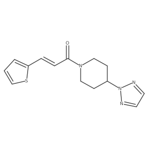 (E)-1-(4-(2H-1,2,3-triazol-2-yl)piperidin-1-yl)-3-(thiophen-2-yl)prop-2-en-1-one Structure