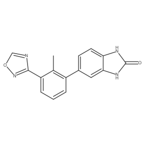 1,3-dihydro-5-[2-methyl-3-(1,2,4-oxadiazol-3-yl)phenyl]-2H-benzimidazol-2-one结构式
